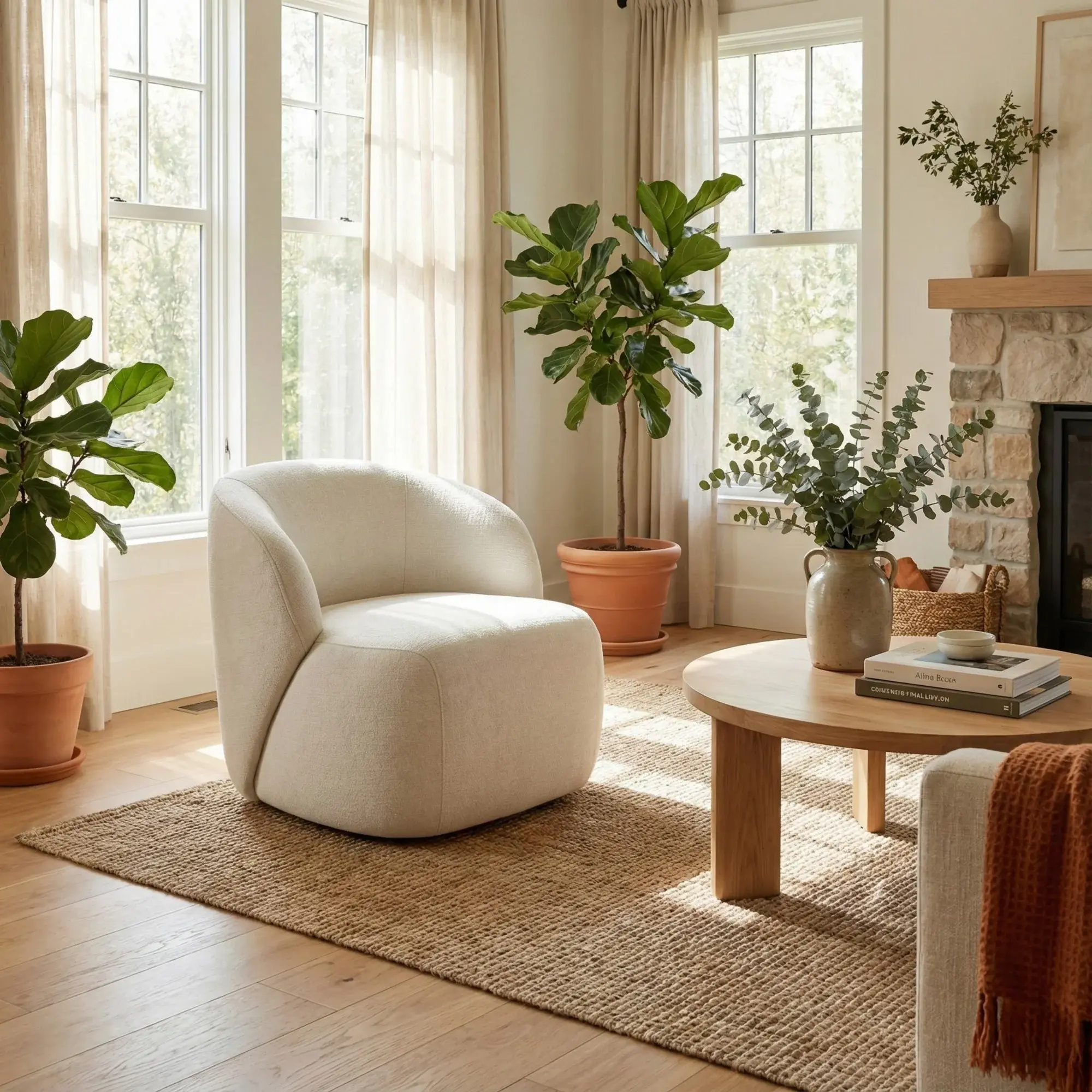 Poltrona Moon em ambiente decorado